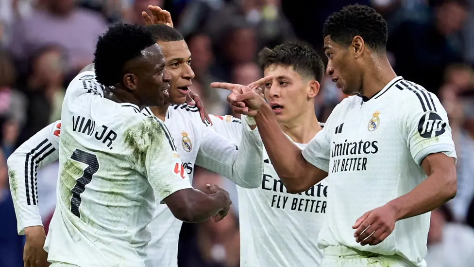 Kylian Mbappe tampil gemilang dengan mencetak dua gol saat Real Madrid meraih kemenangan sengit 3-2 atas Celta Vigo.