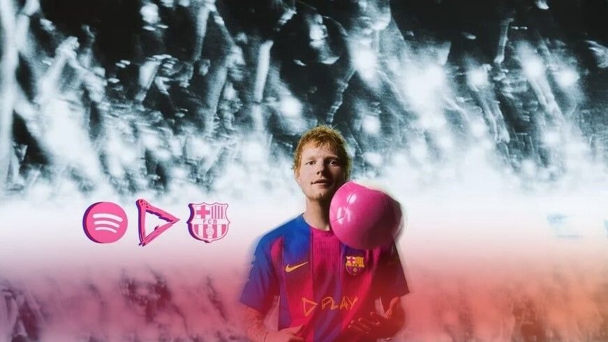 Barcelona mempromosikan album terbaru Ed Sheeran