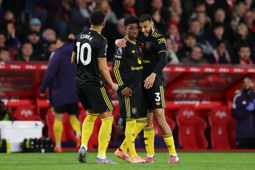 Gol Amad Diallo di menit ke-80 sukses menyelematkan Manchester United dari kekalahan di kandang Forest, skor akhir 2-2.