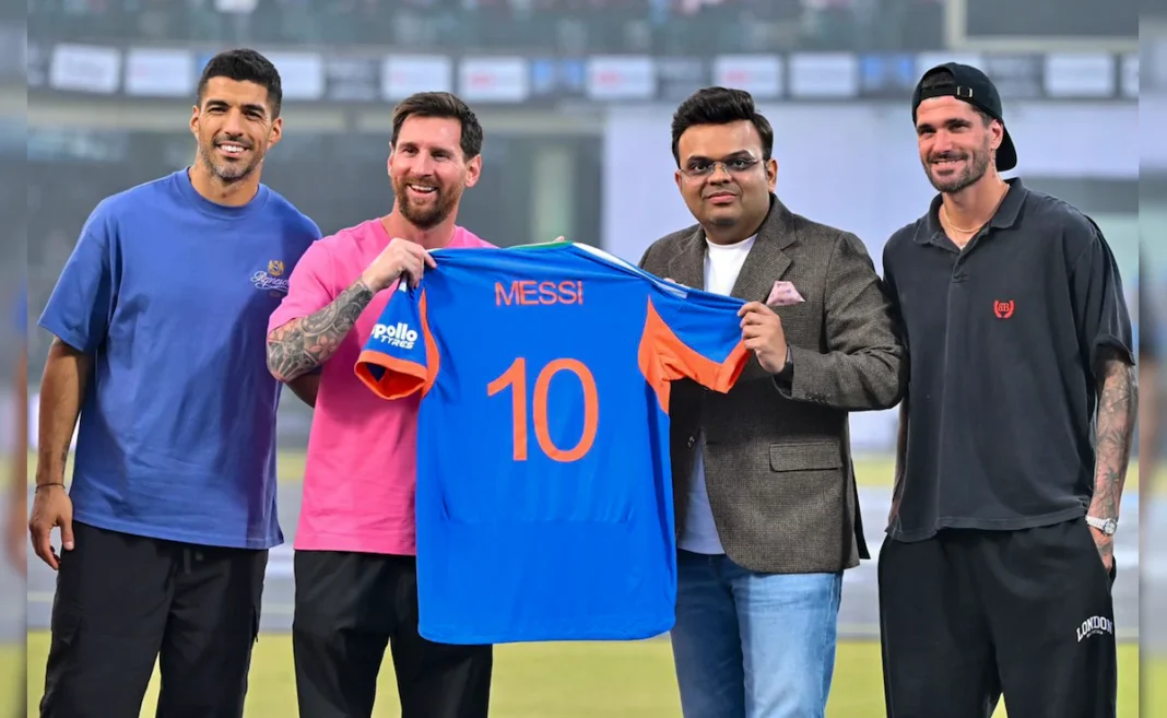 Lionel Messi di India dalam tur GOAT