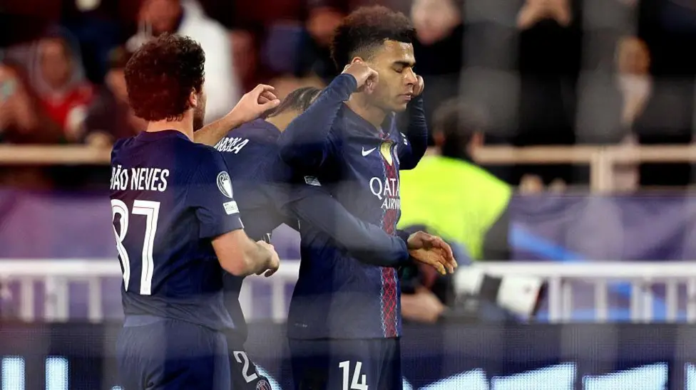 Paris Saint-Germain yang nyaris tenggelam di Stade Louis II tiba-tiba menemukan kembali nyalinya berkat Desire Doue.