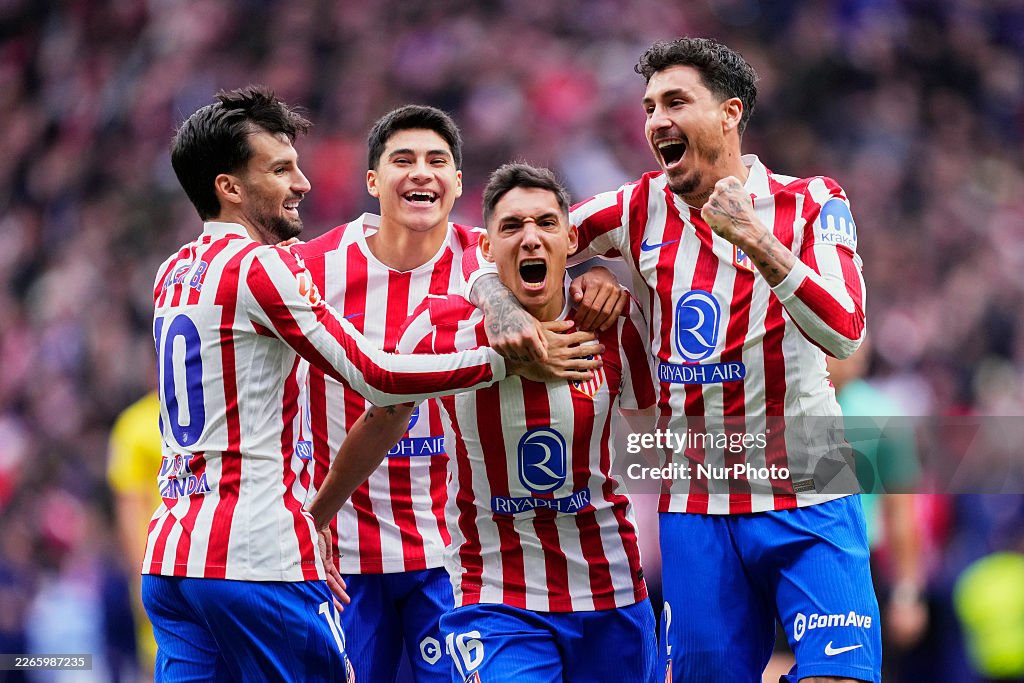 Nahuel Molina, bek kanan Atletico de Madrid dan Argentina, merayakan setelah mencetak gol pertama timnya selama pertandingan La Liga EA Sports antara Atletico de Madrid dan Getafe CF di Riyadh Air Metropolitano pada 14 Maret 2026 di Madrid, Spanyol. (Foto oleh Jose Breton/Pics Action/NurPhoto via Getty Images)